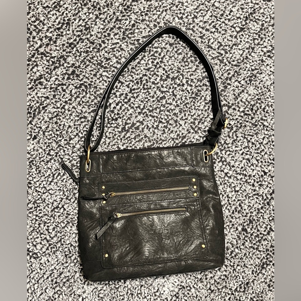 Bueno Black Leather Shoulder Bag - Picture 11 of 11